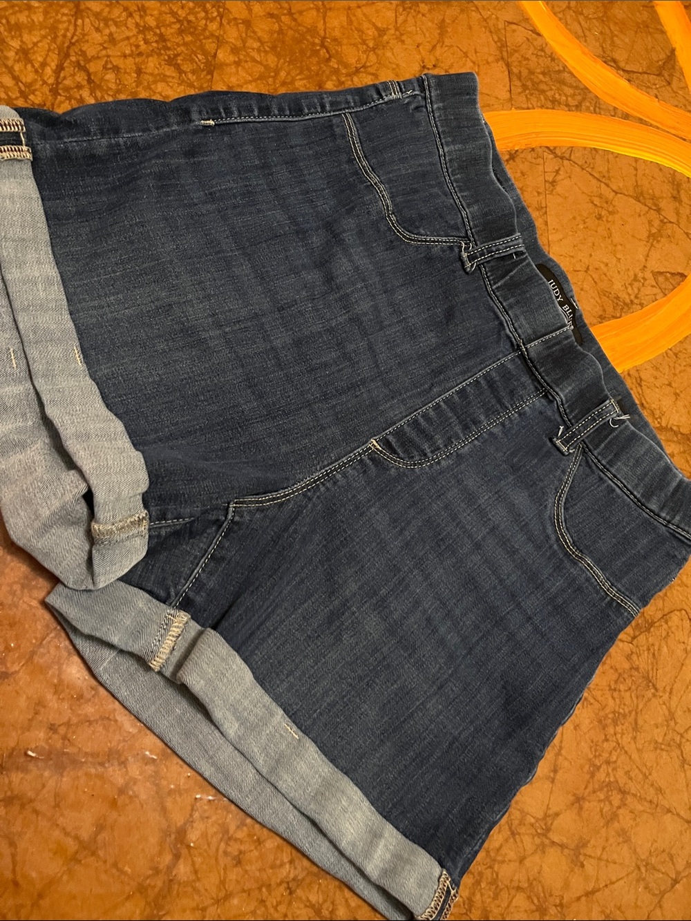Judy Blue Dark Blue Cuffed Denim Shorts Sz XL